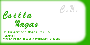 csilla magas business card